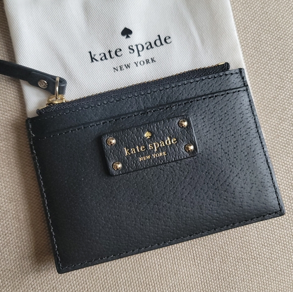 kate spade Handbags - KATE SPADE Leather Gold Accent Card Slot w. Dust Bag